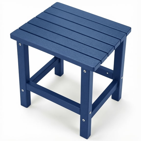 HDPE Poly Lumber Adirondack Side Table, Weatherproof UV Fade Rust Resistant Heavy Duty Outdoor End Table, Low Maintenance Compact Accent Table for Patio, Pool, Garden, Porch & Deck