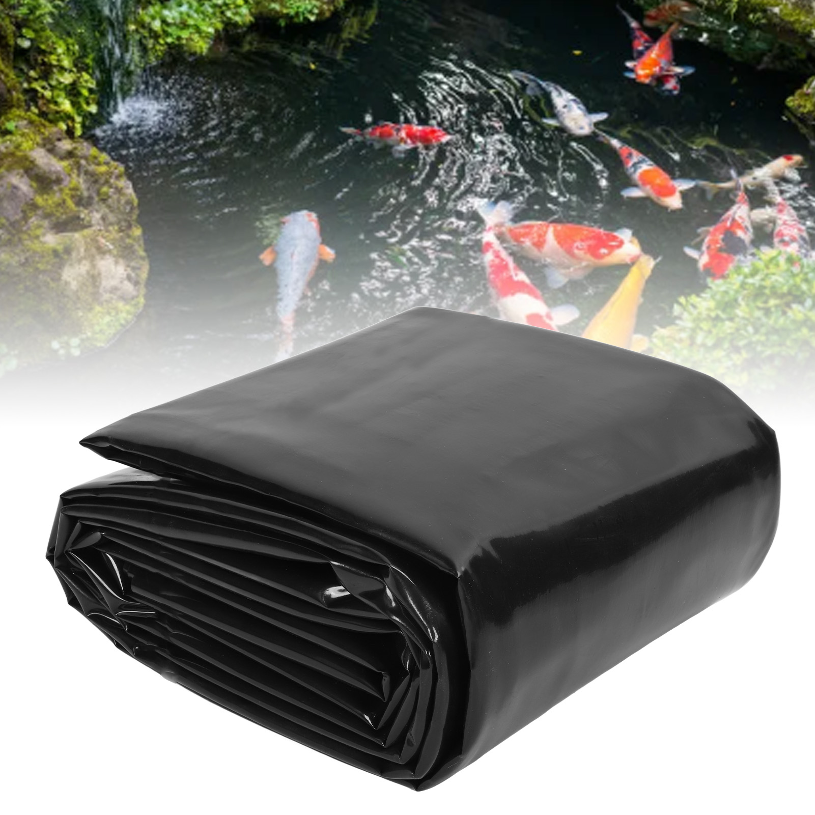 HDPE Pond Liner, UV Resistant 0.5mm Waterproof Fish Pond Skins, Leak Proof, Easy Install For