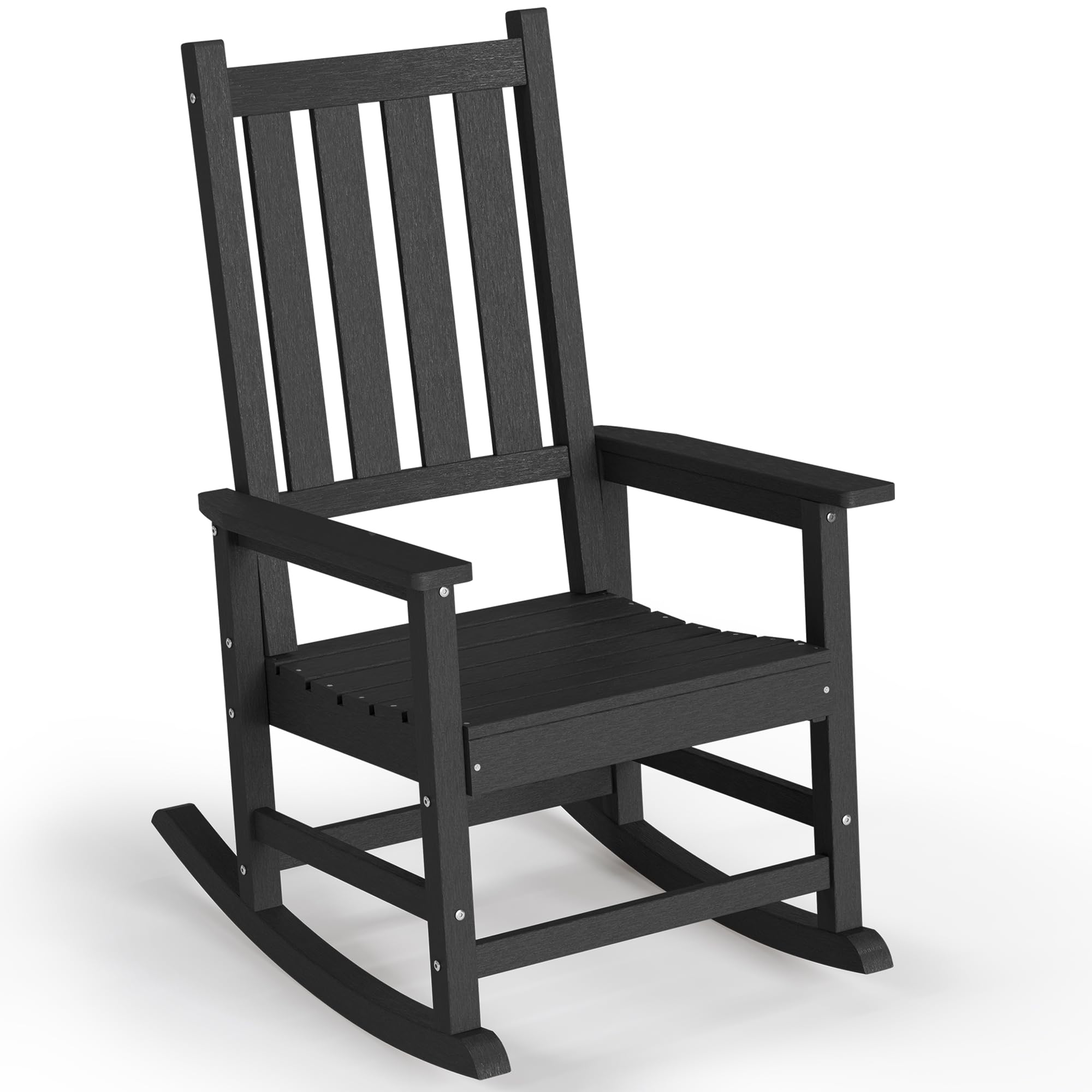 HDPE Rocking Chair for Outdoors, Oversized Wide Seat Ergonomic High ...