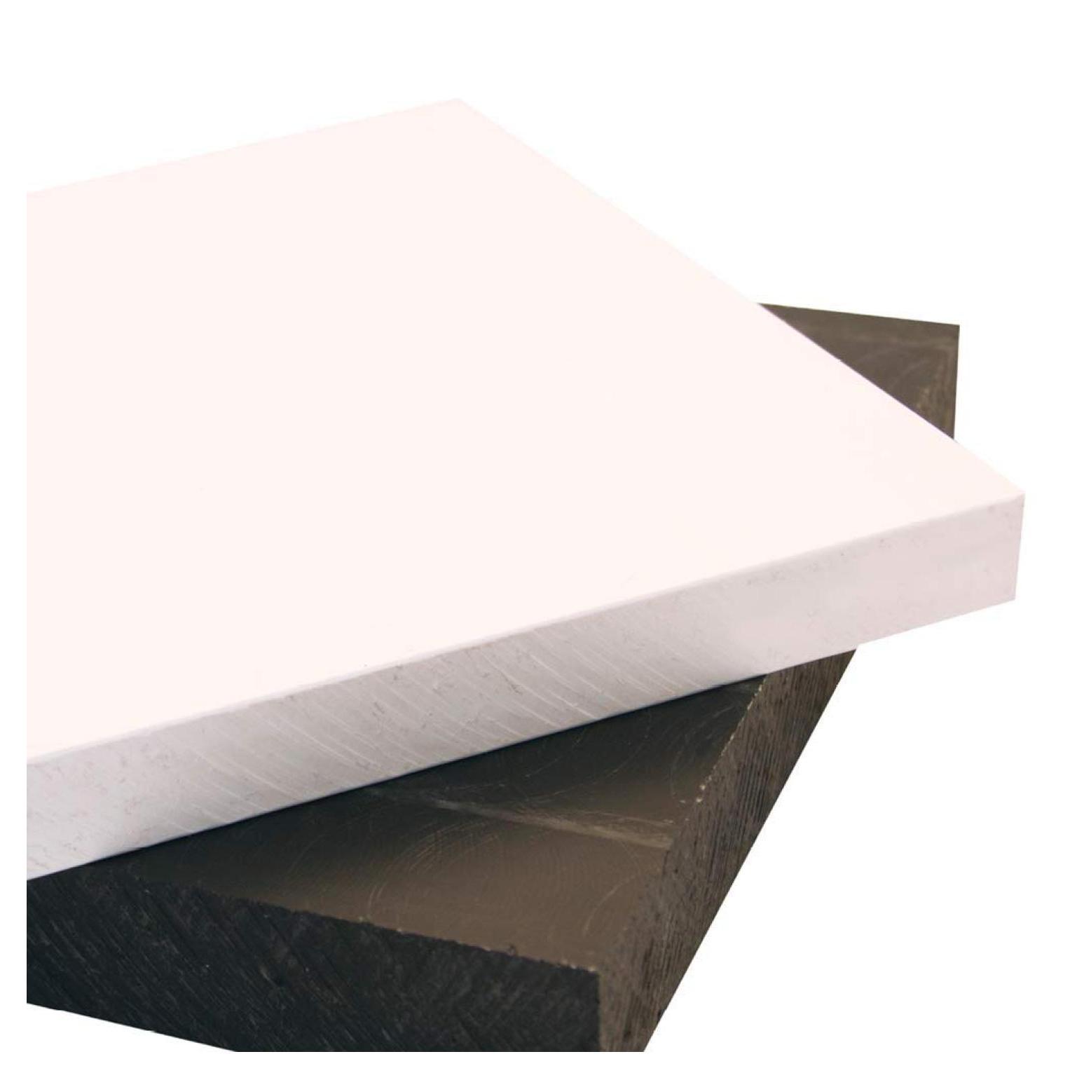 HDPE Plastic Sheet - 1/4" Thick, Black, 24" X 36", Smooth Finish, Easy To Cut & Fabricate