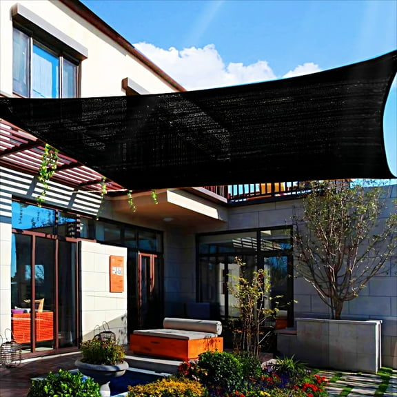 HDPE Sun Shade Net 200x200cm | 95% UV Block & High-Temp Resistant | Reinforced Fringe & Perforated for Breathability | Outdoor Balcony, Patio, Garage Cover