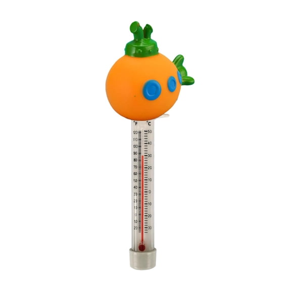 HDPPNQ Floating Pool Thermometer, Large Display with String Easy to Read, Shatter Resistant, for Outdoor & Indoor Swimming Pools, Spas, Hot Tubs & Aquariums, Orange 1 Pc