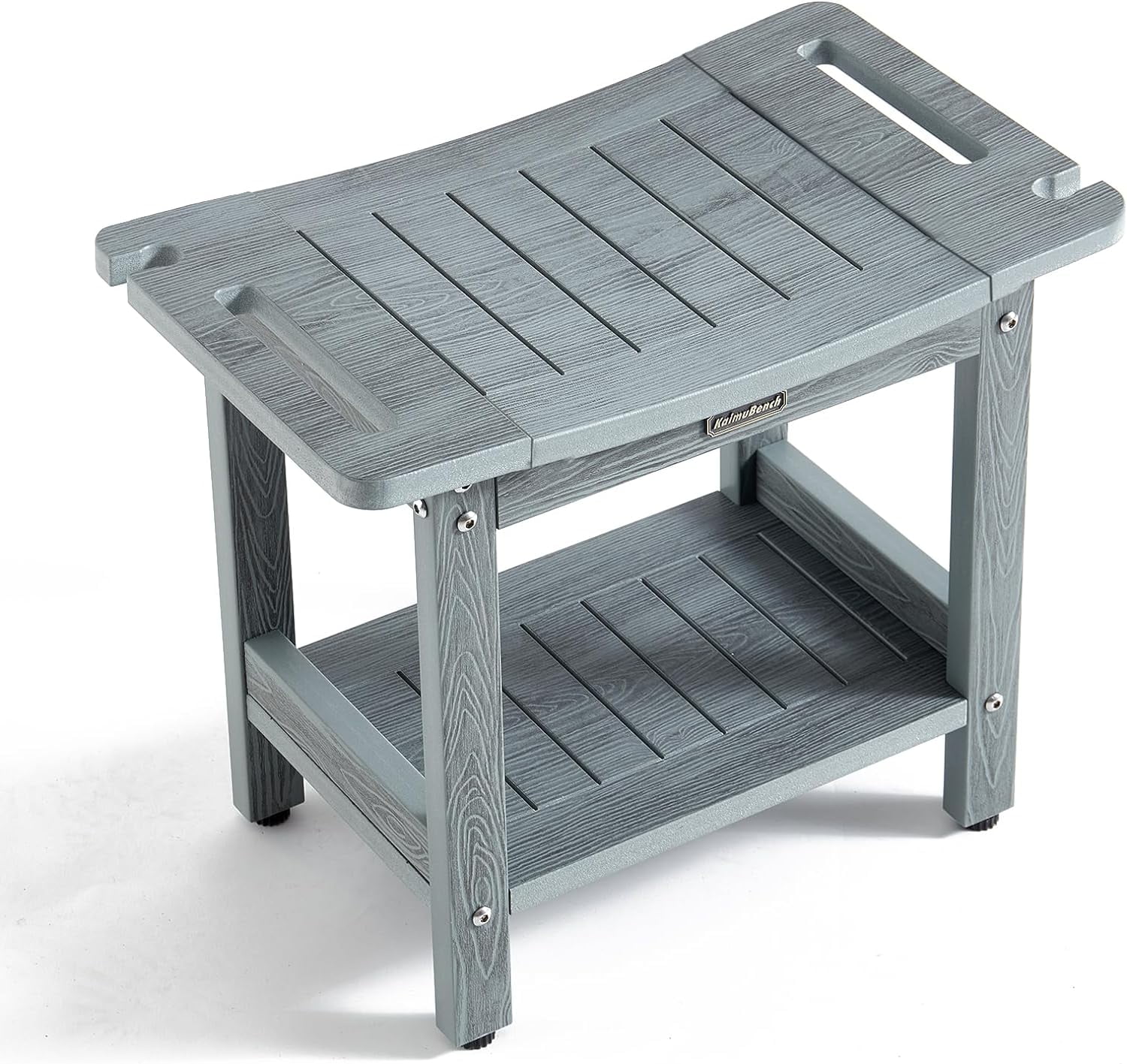 HDPS Shower Bench for Inside Shower, Gray Waterproof Shower Stool for