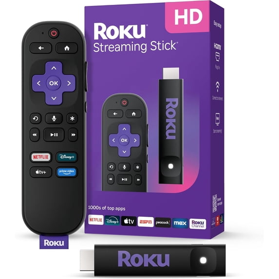 HDR & Dolby Vision Roku Streaming Device for TV with Voice Remote & Long-Range Wi-Fi - Free & Live TV : Electronics