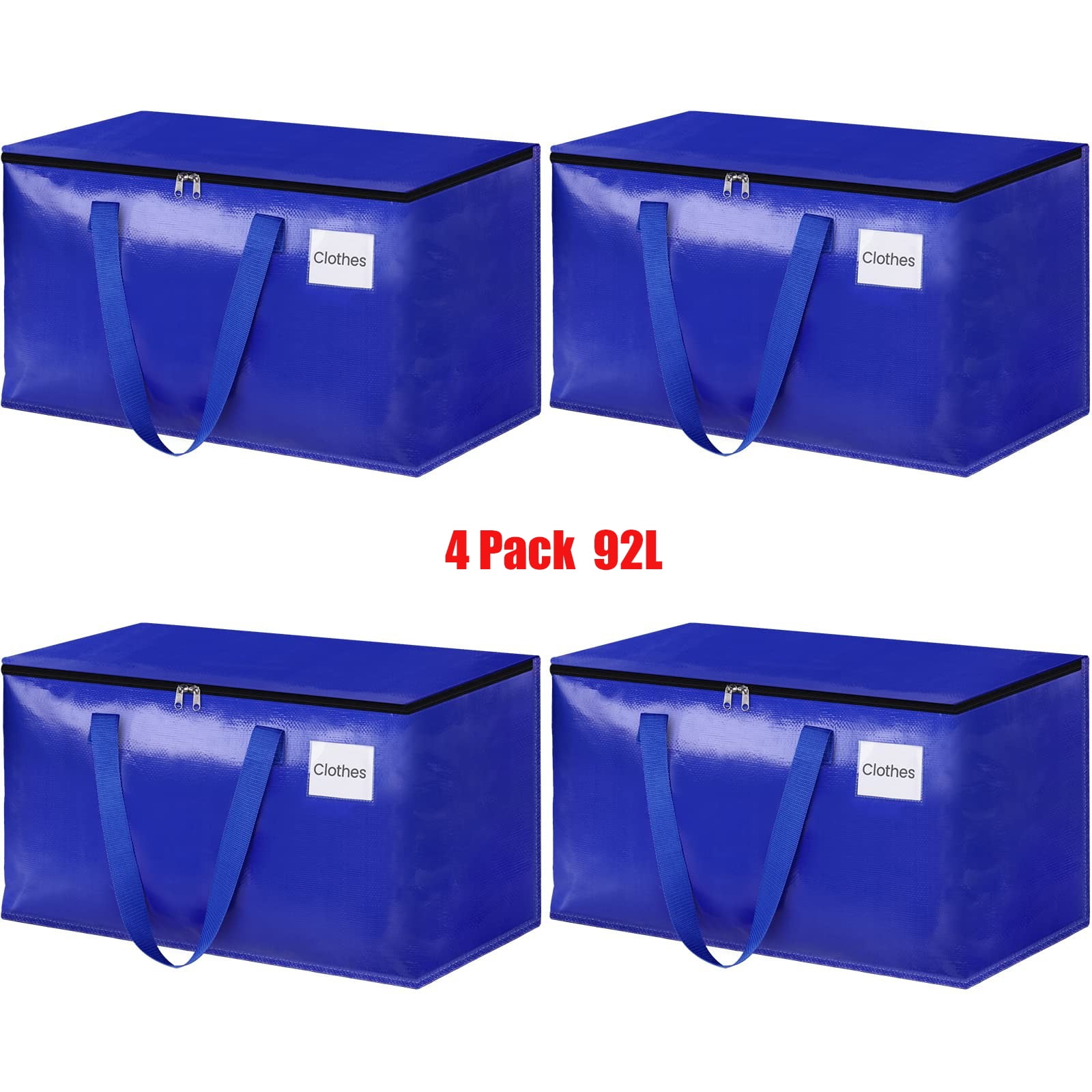 4Pcs Heavy Duty Moving Bags Large Storage Bag Zipper Moving Tote