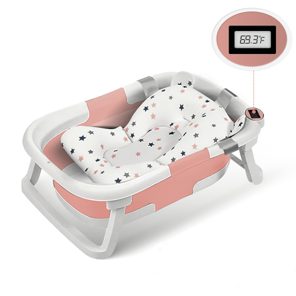 HDS Collapsible Baby Bathtub Newborn Bathtub for Infants to Toddler