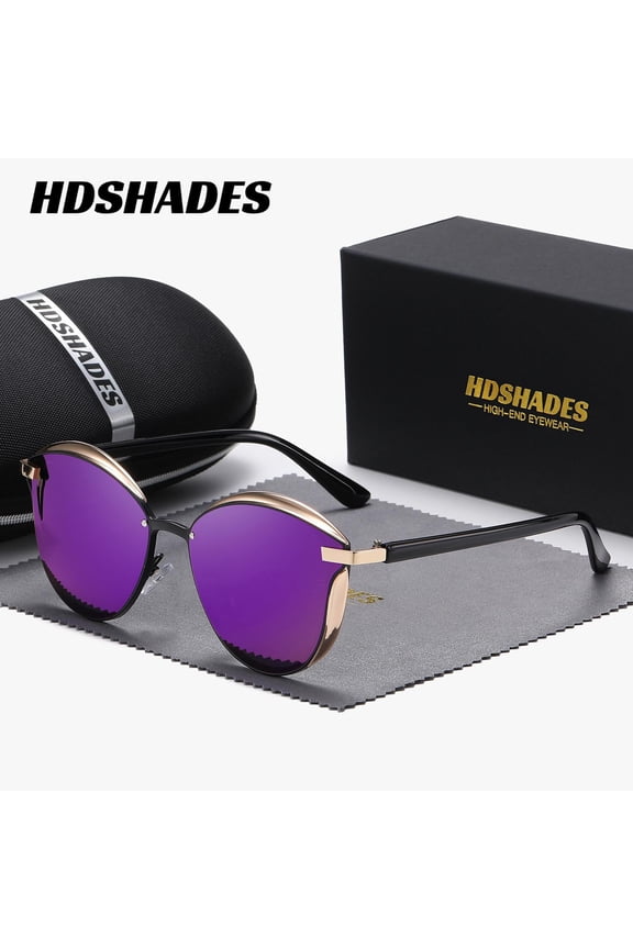 HDSHADES Unisex Exquisite Practical Full Frame Sunglasses Rock Climbing Polarized Cat-eye Frame Sunglasses