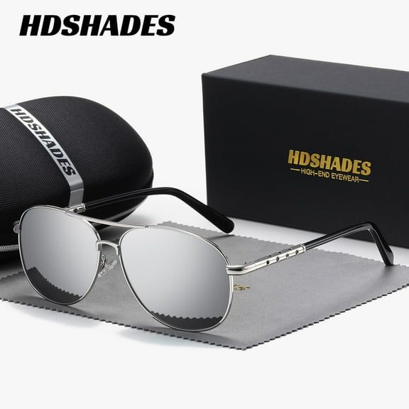 HDSHADES Unisex Retro Versatile Full Frame Sunglasses Camping Sport Polarized Frog Frame Sunglasses