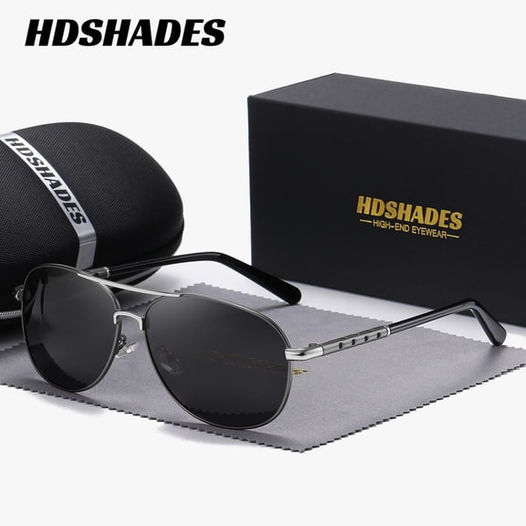 HDSHADES Unisex Retro Versatile Full Frame Sunglasses Camping Sport Polarized Frog Frame Sunglasses