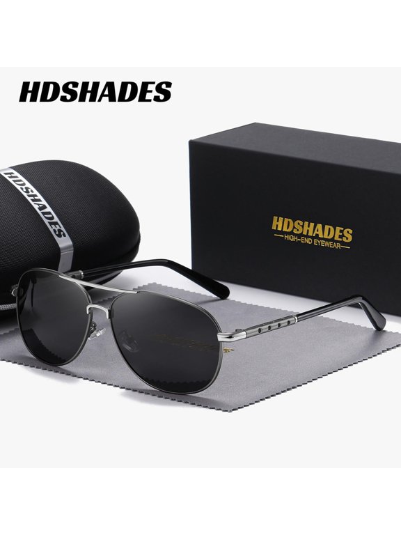 HDSHADES Unisex Retro Versatile Full Frame Sunglasses Camping Sport Polarized Frog Frame Sunglasses