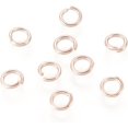 thumbnail image 1 of HDSupplies 100 Pieces - Light Rose Gold Tone 304 Stainless Steel Jump Rings - 4mm - 21 Gauge (0.7mm Thickness), 1 of 2