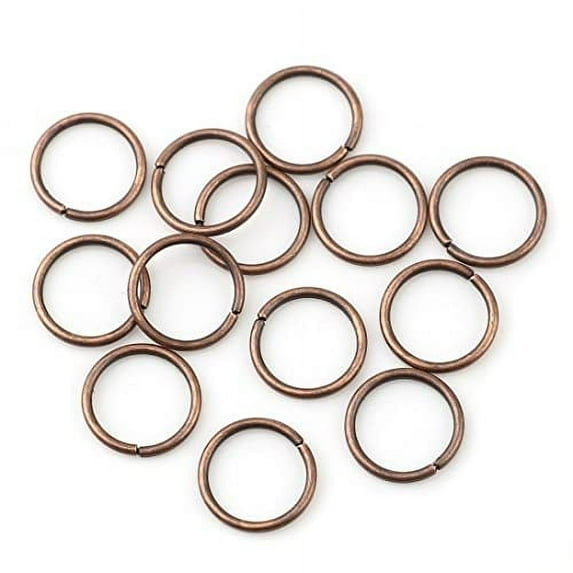 HDSupplies 200 Pieces - 10mm Jump Rings Antique Copper - 18 Gauge (1mm Thickness)
