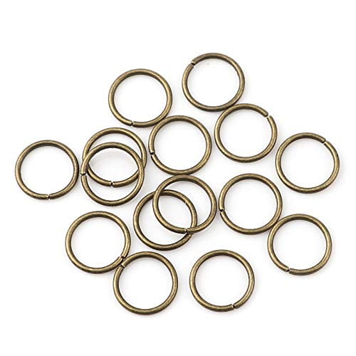 HDSupplies 200 Pieces - 6mm Jump Rings Rose Gold Tone - 21 Gauge (0.7mm Thickness)