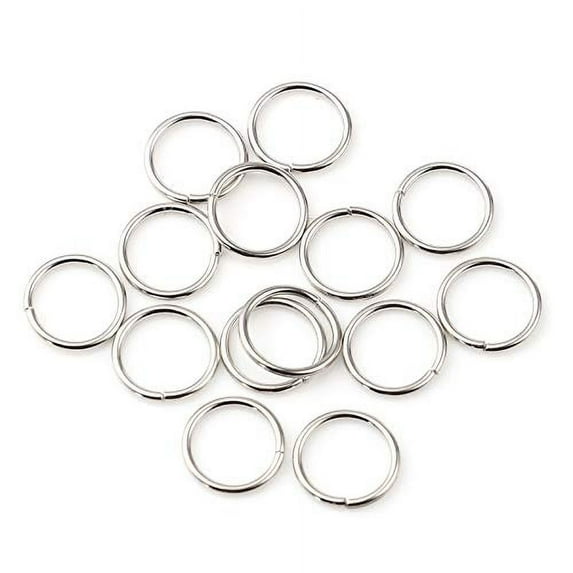 HDSupplies 200 Pieces - 8mm Jump Rings Silver Tone - 21 Gauge (0.7mm Thickness)