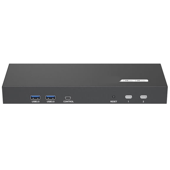HDTV 4K KVM Switcher For Two Monitor Setups 2 Sharing USB3.0 Fast Speed Transfer Hotkeys Mirroring Mode