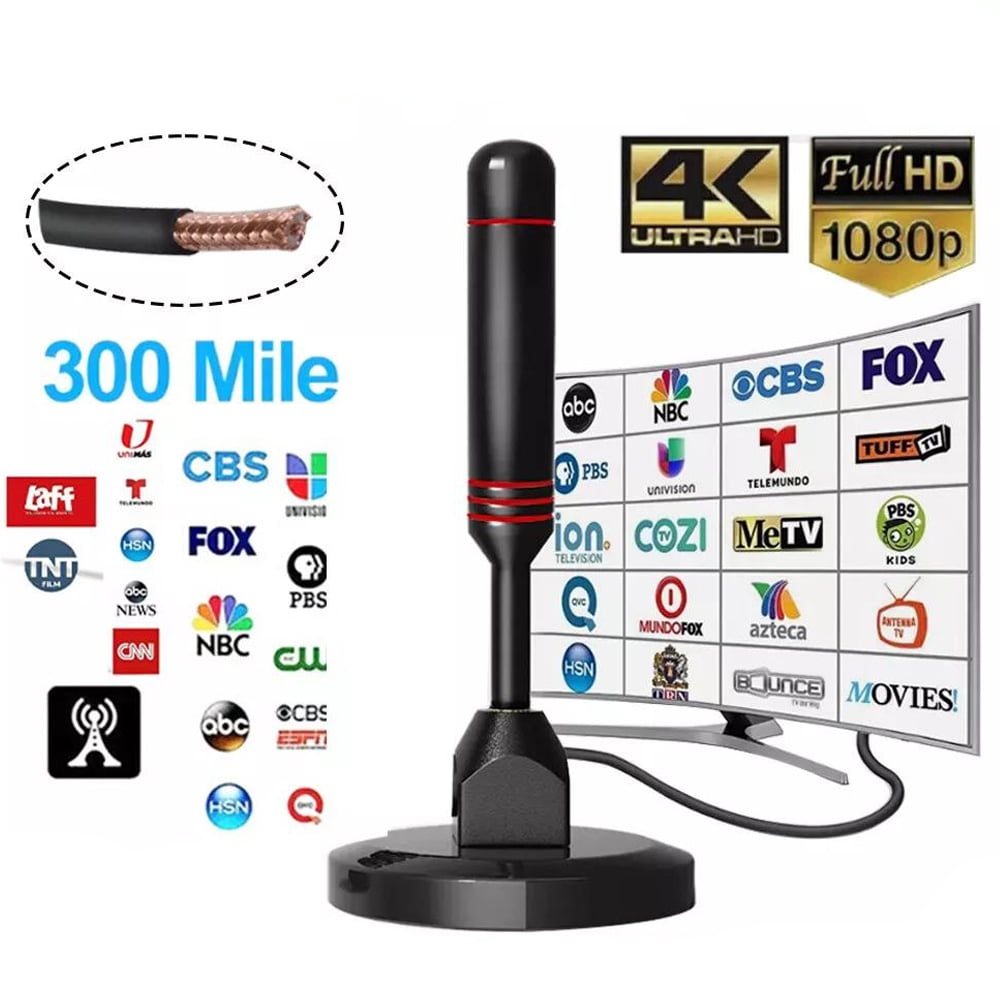 HDTV Antenna Indoor, Upgraded Digital TV Antenna Up to 300 Miles