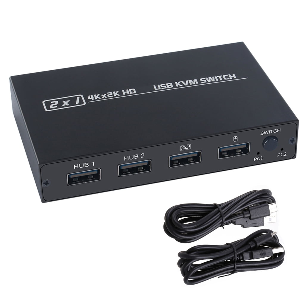 HDTV KVM Switcher 2Port USB Selectors 4K 30Hz Video Resolution for Computer Room Use 3840x2160@30Hz Resolution