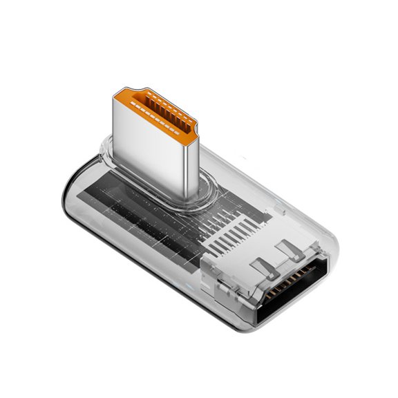 HDTV Right Angled Adapters 90 Degree Female to Male Connectors 8K60Hz 4K120Hz Signals Stability 12 Design Option