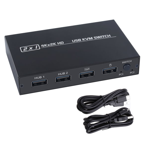 HDTV Switcher 2Port USB Selectors 4K 30Hz Video Resolution for Computer Room Use 3840x2160@30Hz Resolution