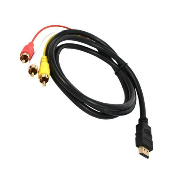 HDTV-compatible to Composite 3RCA Adapter Gold Plated Interfaces Full 1080P Output for Players Set Top Box