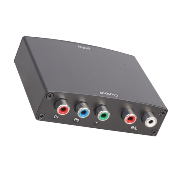 HDTV to Component Converter HDTV to YPbPr 5RCA R/L Converter Sound Output for HDTV Projector Console Accessories