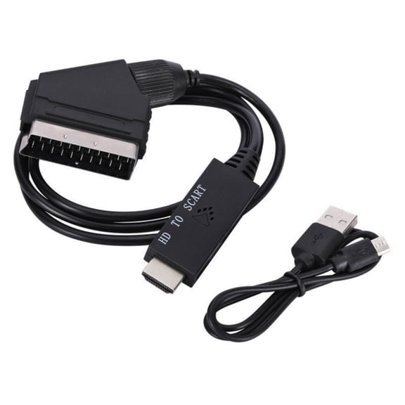 HDTV to SCART Converter Digital Video HDTV to Analog Video Adapter Support 1080P 50/60Hz with Low Power Consumption