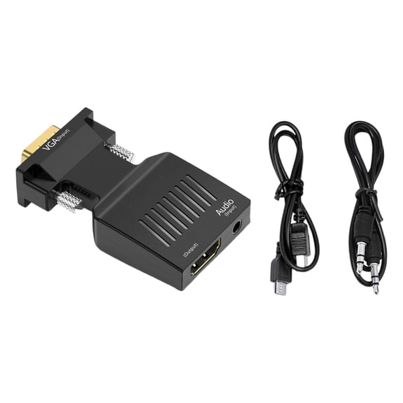 HDTV to VGA Adapter Converters Output Computer Connector Dongle for Laptop PC Monitors Projectors 3.5mm Cabl