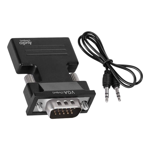 HDTV to VGA Adapter Converters Output Computer Set Top Boxes Connector Dongle for Laptop Monitors Projectors 3.5mm Cable