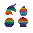 thumbnail image 1 of HDTech Rainbow Fidget Bubble Toys of Four Characters (Unicorn, Octagon, Cupcake, and Shell) for Kids, 1 of 5