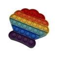 thumbnail image 1 of HDTech Rainbow Shell Shape Push Pop Bubble Sensory Fidget Toy for Kids, 1 of 5