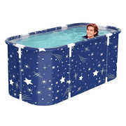 HDUTNGISN 47.2"Adult Foldable Bathtub,Portable,Freestanding,for Hot/Ice Baths,Star