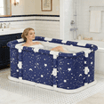 thumbnail image 1 of HDUTNGISN 47.2"Adult Foldable Bathtub,Portable,Freestanding,for Hot/Ice Baths,Star, 1 of 9