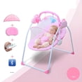 thumbnail image 1 of HDUTNGISN Pink Electric Baby Swing for Newborns,Motorized with Bluetooth Music & Remote Control, 1 of 12