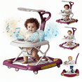 thumbnail image 1 of HDUTNGISN Red 6-in-1 Foldable Baby Walker for 6-24 Months,Bouncer,Tray & Music, 1 of 10