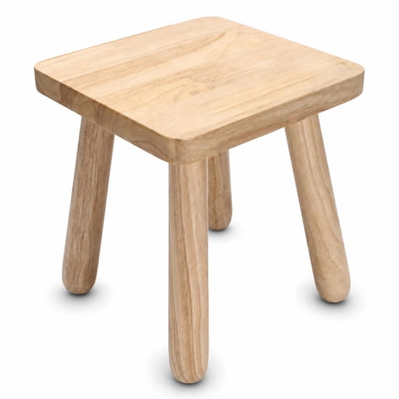 HDUTNGISN Wooden Step Stool for Adults, Small Wooden Stool for for Kitchen Bathroom Livingroom, Square Stool Sitting Stool(Wood)