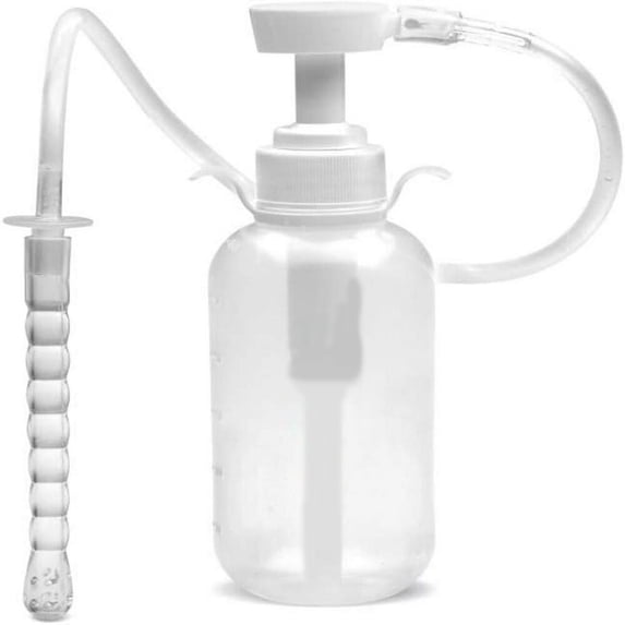 HDUYFYD Vaginal Douche Cleaner - Anal Douche Vagina Cleaning Kit,3 Nozzle Tips - Reusable Manual Pressure Enemas for Douche,Coffee & Water Colon Cleansing