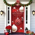 HDWUEN 2024 Christmas Door Cover Decoration,Christmas Elastic Fabric