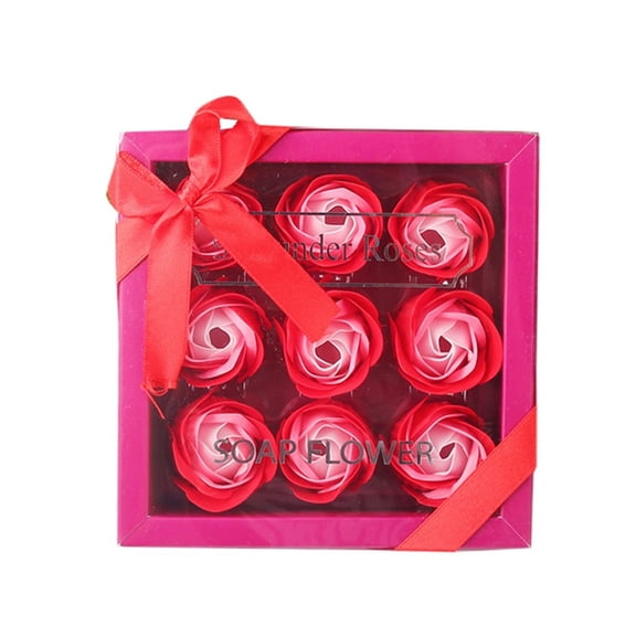 HDWUEN 9PCS Preserved Roses In A Box - Valentines Day Gifts for Her Wife Mom,Rose Flowers Forever Decor for Birthday Gift,Long Lasting Flower Boxes for Mothers Day