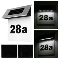 HDWUEN Address Sign House Numbers Light Waterproof Address Numbers Outdoor Solar Powered Illuminated Address Tablet for Outside Front Door Yard Street House