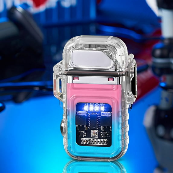 HDWUEN Electric Lighter,Rechargeable Windproof Cigarette Lighter for Camping Hiking BBQ,With Flashlight