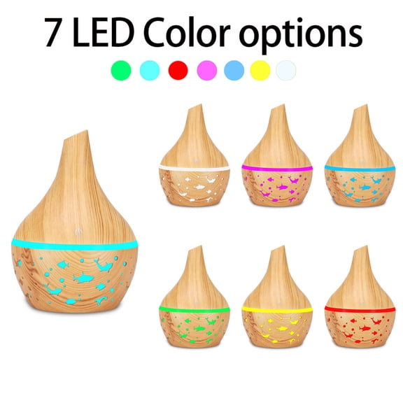 HDWUEN Essential Oil Diffuser Aromatherapy Bedroom Humidifier Top Fill for Dorm Home Office Cool Mist Silent Humidifiers,300ML