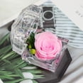 thumbnail image 1 of HDWUEN Eternal Flower Ring Box - Forever Rose Flower Jewelry Gift Box Transparent Valentine's Day Mother's Day Gift Box, 1 of 5