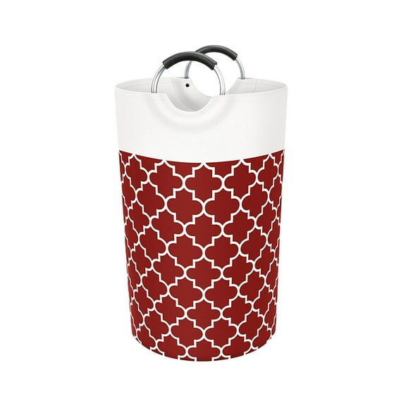 HDWUEN Laundry Basket With Handles Laundry Hamper Basket Collapsible Slim Tall Dirty Clothes Basket Laundry Hamper Perfect for Laundry Room Organization,Red