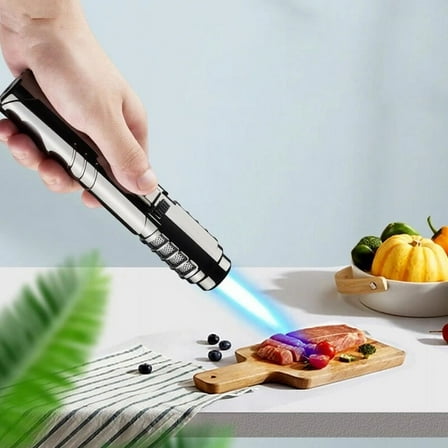 HDWUEN Metal Gas Lighter,Butane Torch Lighter for Outdoor BBQ Kitchen Jet Flame Torch Refillable Lighters Windproof Lighter