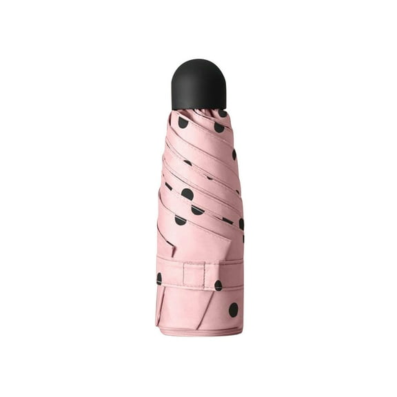 HDWUEN Rain Umbrellas Portable Windproof Travel Beach Lightweight Umbrellas for Rain & Sun Compact Folding Umbrella Pink