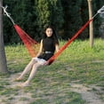 thumbnail image 1 of HDWUEN Travel Hammocks,Camping Hammocks,Outdoor Sports Hammocks,Mesh Nylon Sleeping Bed,for Garden Beach Camping Hunting Hiking,Red, 1 of 6
