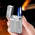 thumbnail image 1 of HDWUEN Wind Resistant Lighter,Traditional Cool Novelty Lighter Butane Lighter Torch Candle Lighter,Silver, 1 of 5