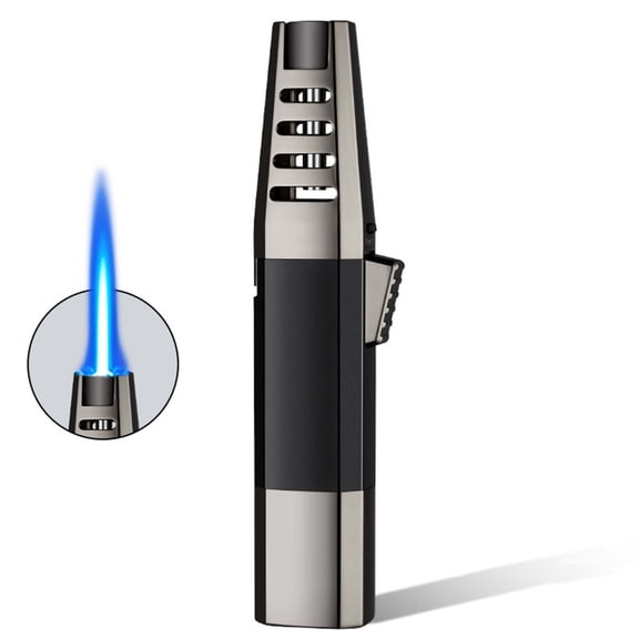 HDWUEN Windproof Lighter,Refillable Lighters Jet Flame Torch Stove Lighter for Camping,Candle,BBQ Long Lighters