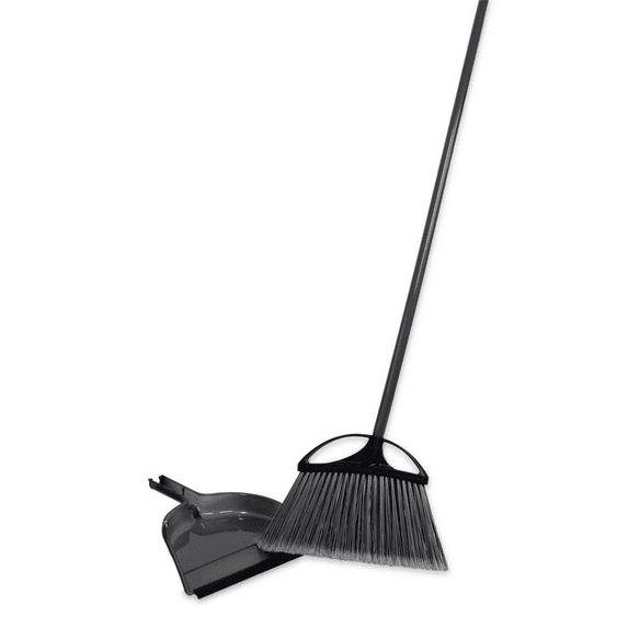 HDX 13 in. Extra Wide Angle Broom with Dustpan Model 2154