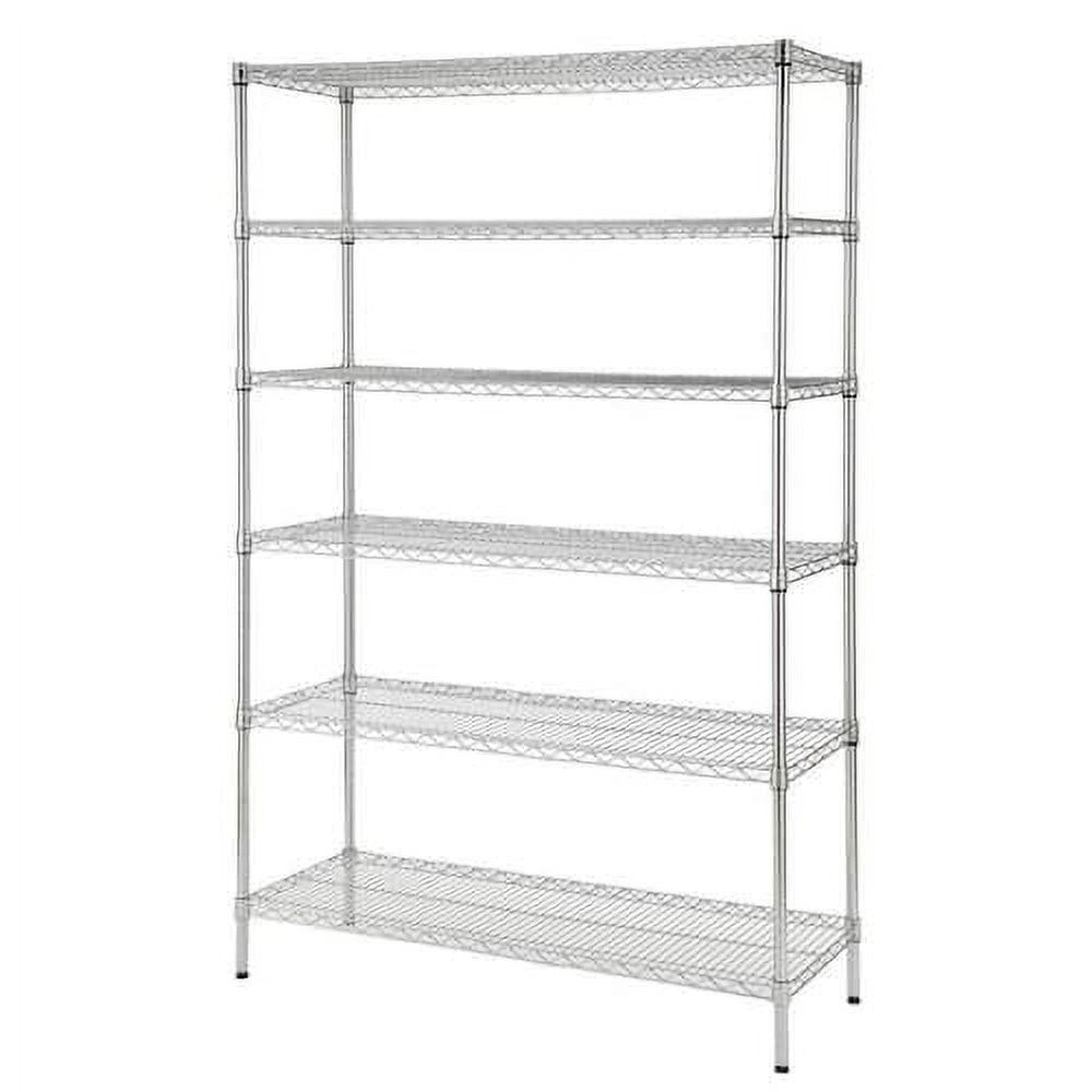 HDX 6 Tier Steel Wire HD Shelving Unit Commercial Grade Easy Assembly 48x72x18 in. Walmart